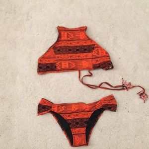 Never worn high neck tribal bikini
